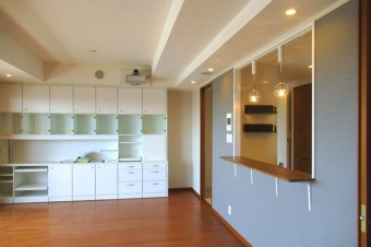 リビングやダイニングと同じ空間のオープンキッチンは、おしゃれで開放的 世田谷区F様邸 リビングやダイニングと同じ空間のオープンキッチンは、おしゃれで開放的 世田谷区F様邸